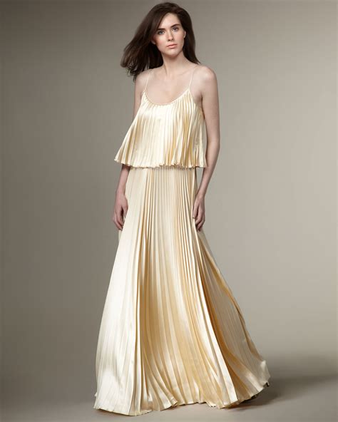 Pleated Silk Dress 